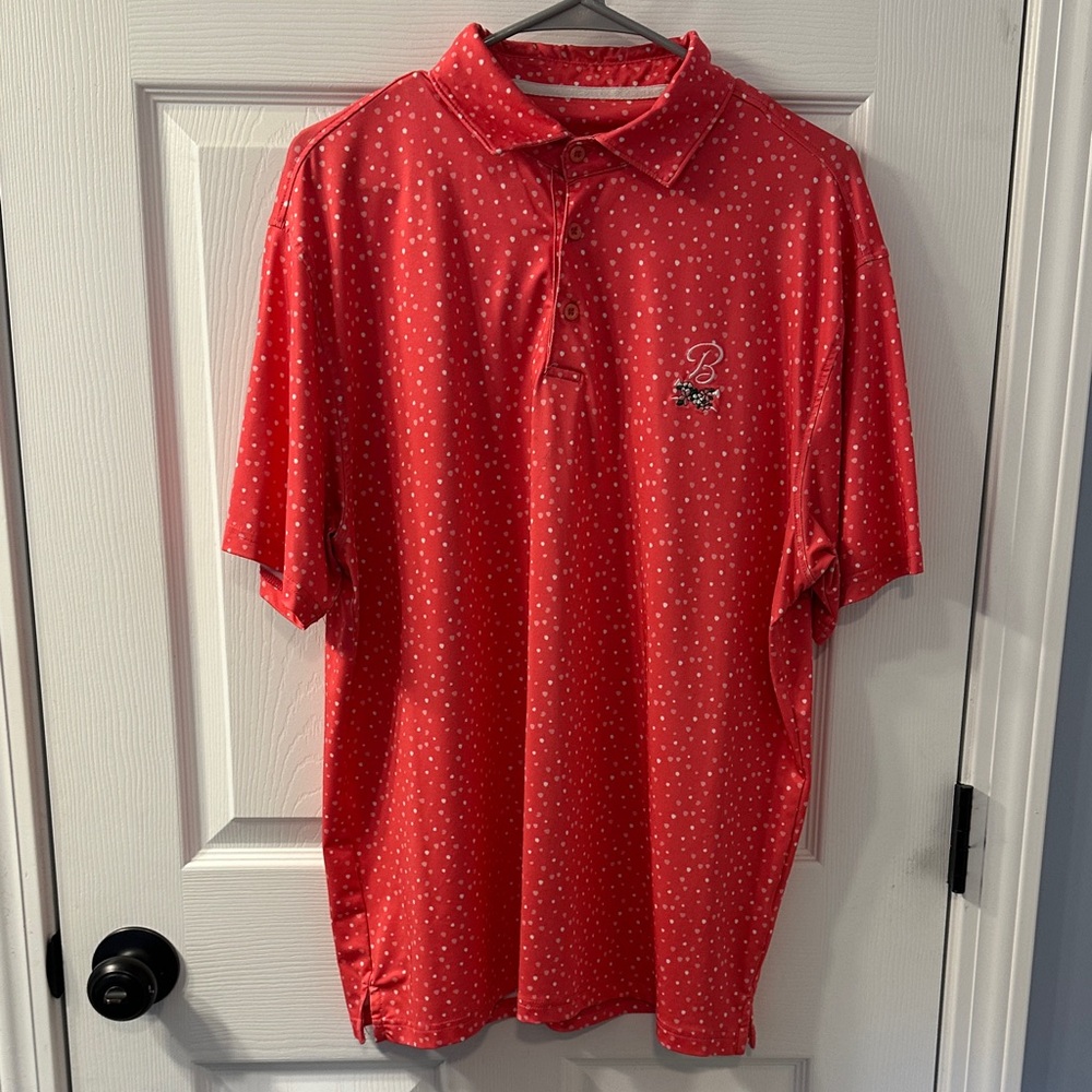 Men's Red Polo Shirt with Logo